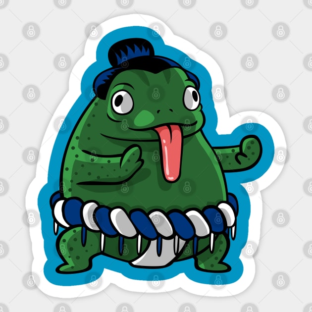 Sumo frog Sticker by albertocubatas